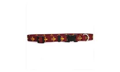 Yellow Dog Design FDLR100C Fleur de Lis Red Standard Collar