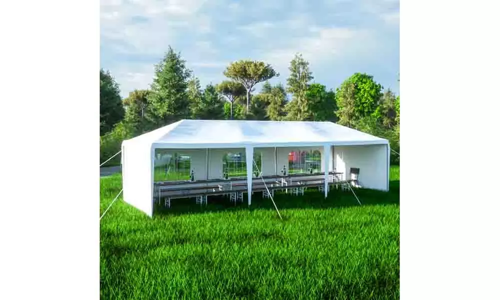 10 x 30 FT Garden Party Event Tent for Gatheration, Outdoor Gazebo Capony - Second Medium