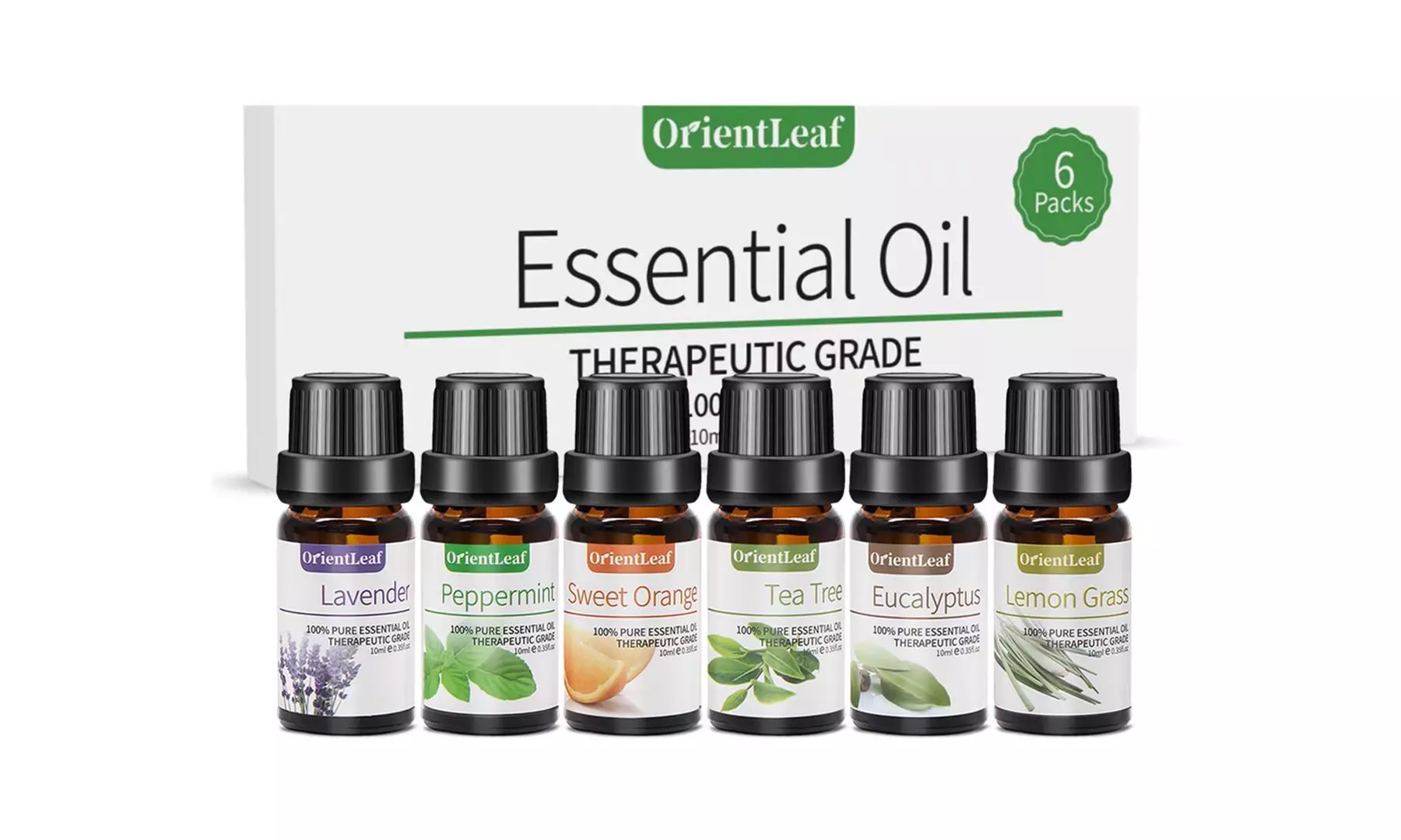 100% Pure Aromatherapy Essential Oil Set for Diffuser (6 x 0.35 fl.oz) for Gifts - Primary Image