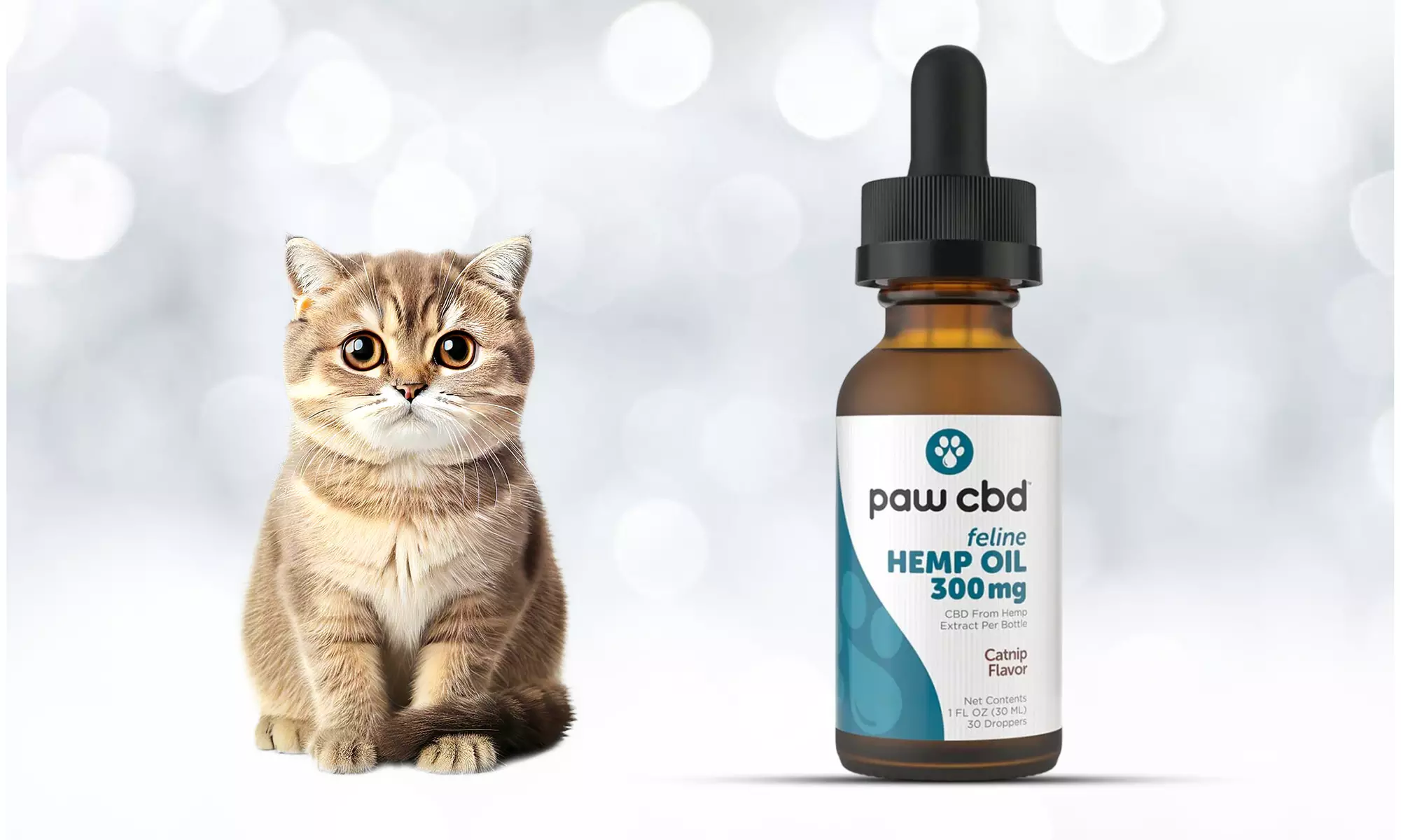 cbdMD CBD Cat Oil Tincture Feline Wellness Formula - Catnip - 300MG