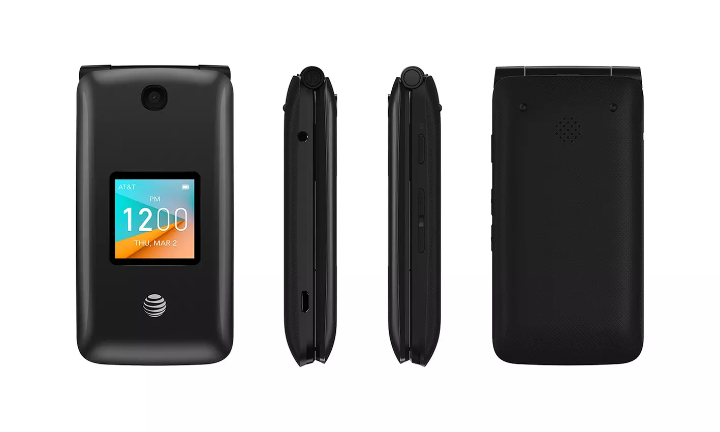 Alcatel Flip 2 4G LTE Flip Phone Bluetooth WIFI MP3 Camera GSM Unlocked (Black) - Second Medium