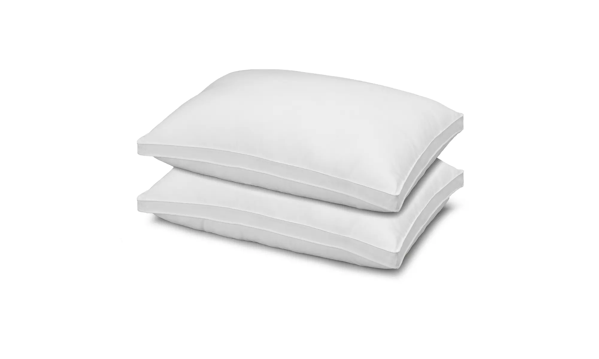 Gusseted Soft Plush Down Alternative Stomach Sleeper Pillow, Set of 2 - Second Medium