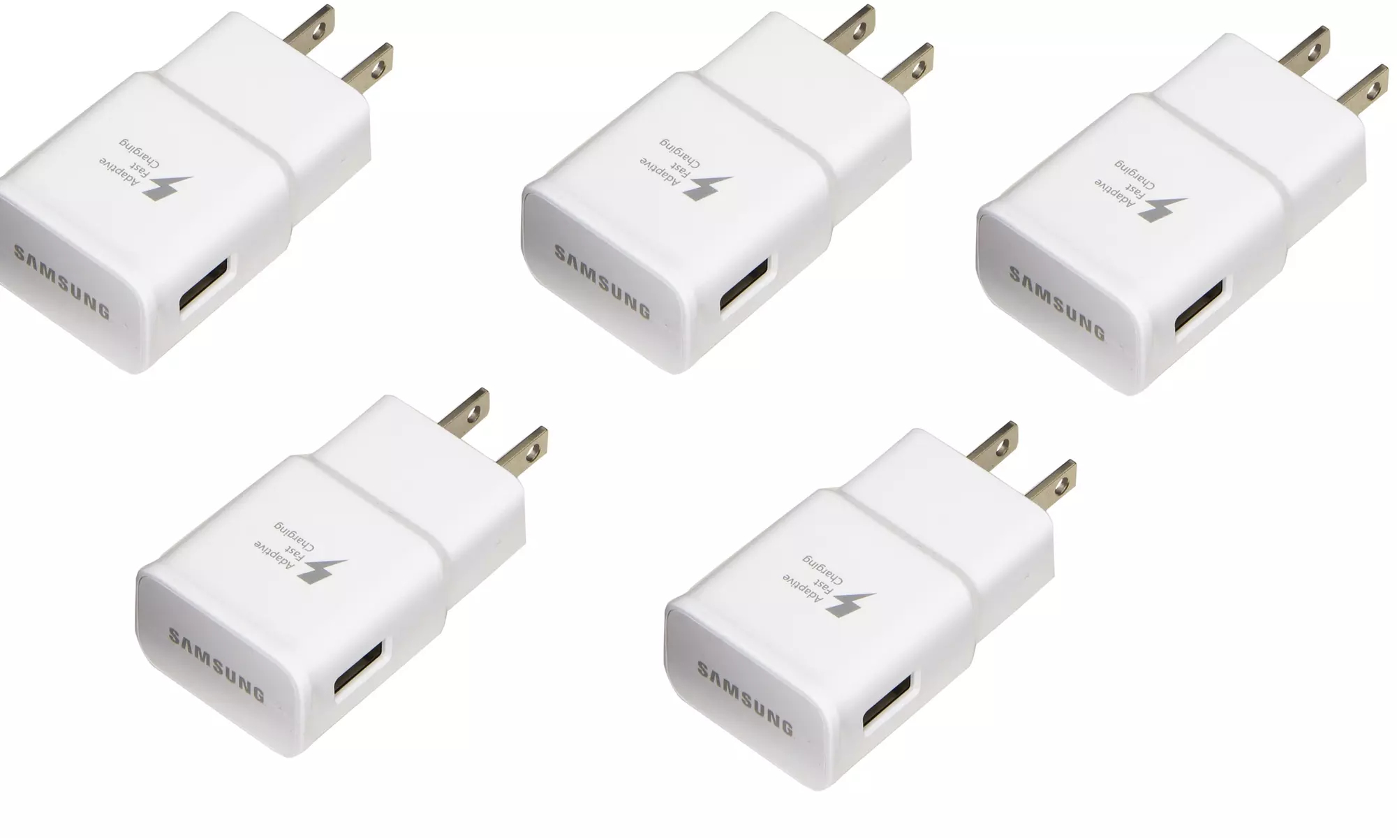 5 (Five) Samsung Adaptive Fast Charging USB Wall Charger EP-TA20JWE - Second Medium