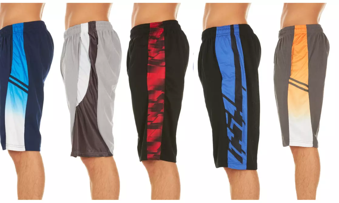 (5-Pack) Men's Active Athletic Assorted Performance Shorts - Primary Image