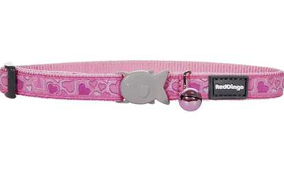 Red Dingo CC-BZ-PK-SM Cat Collar Design Breezy Love Pink