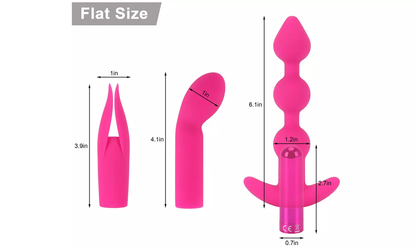 4pc Vibrating Anal Plug Vibrator Butt Beads Massager Sex Toys