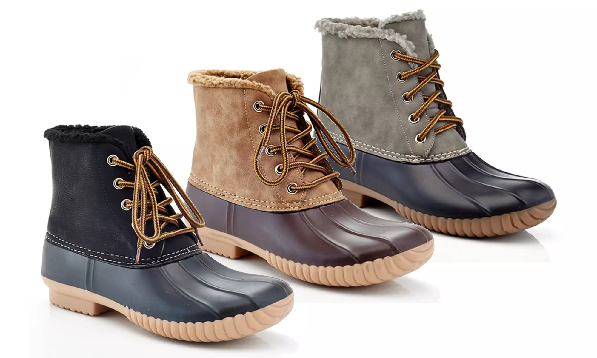 Henry Ferrera  Assorted Women's Classic Ankle Waterproof Lace Up Duck Boots - Primary Image