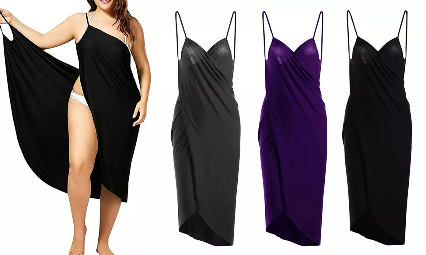 Women Sling Beach Dress Bikini Cover Up Dresses Backless Swimwear - Primary Image