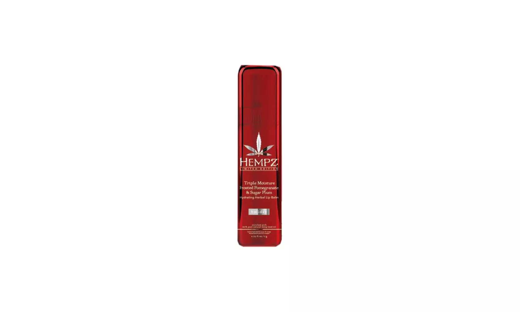 Hempz Lip Balm Triple Moisture Frosted Pomegranate & Sugar Plum 0.25oz - Second Medium