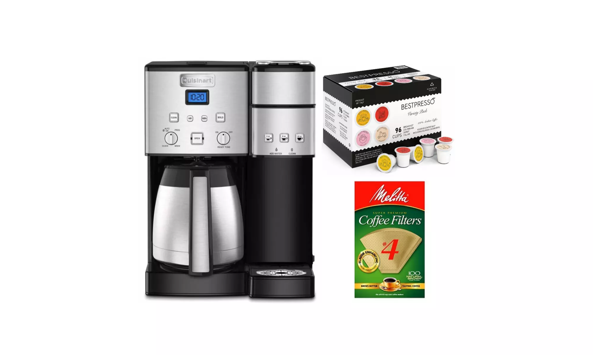 Cuisinart SS-20 10-Cup Coffeemaker Single-Serve Brewer w/ Brown Filter Bundle - Primary Image