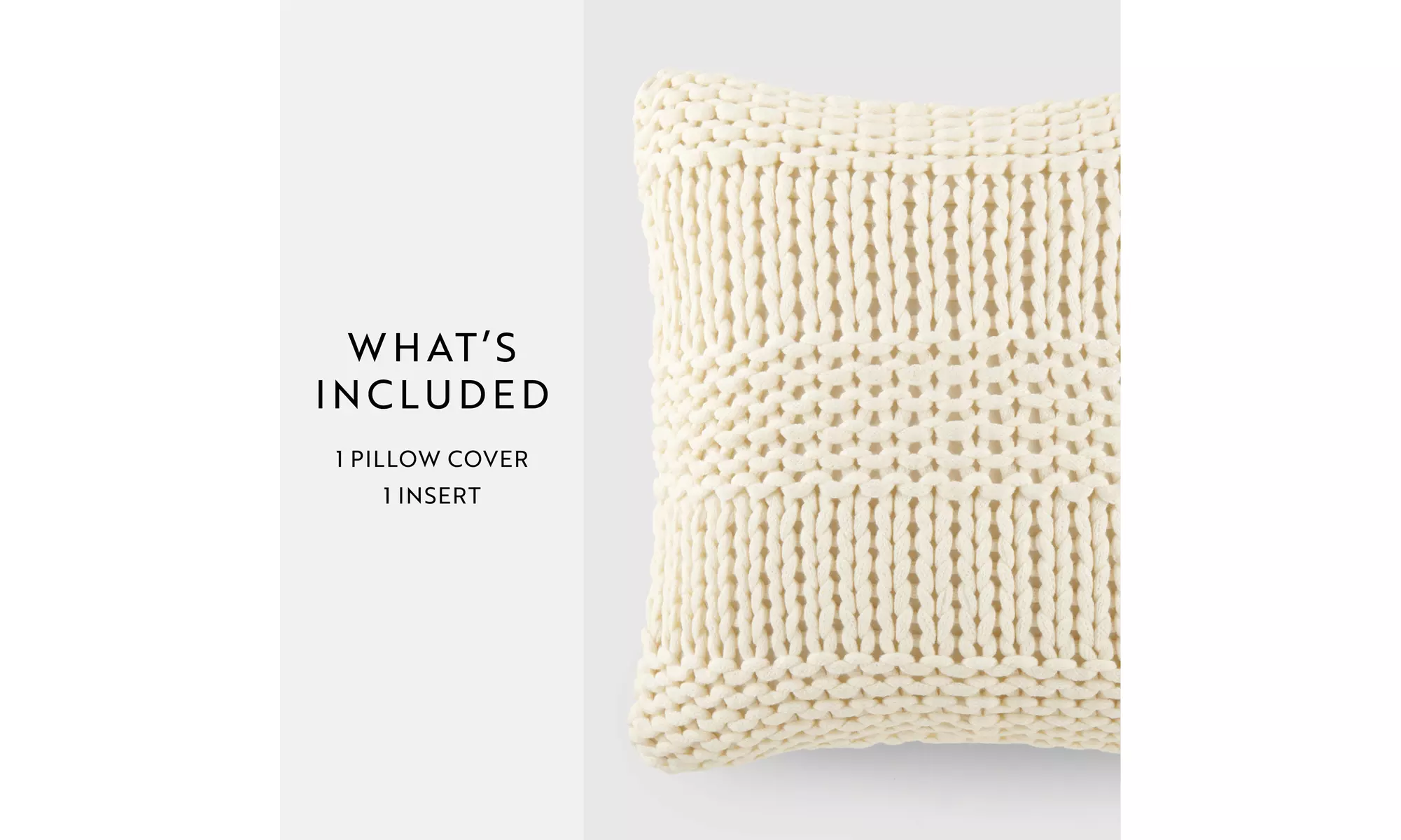 iEnjoy Home Cozy Chunky Knit Acrylic Decor Throw Pillow