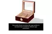 25-50 Cigar Humidor Storage Box Desktop Glasstop Humidifier w/ Hygrometer Cherry - Second Medium