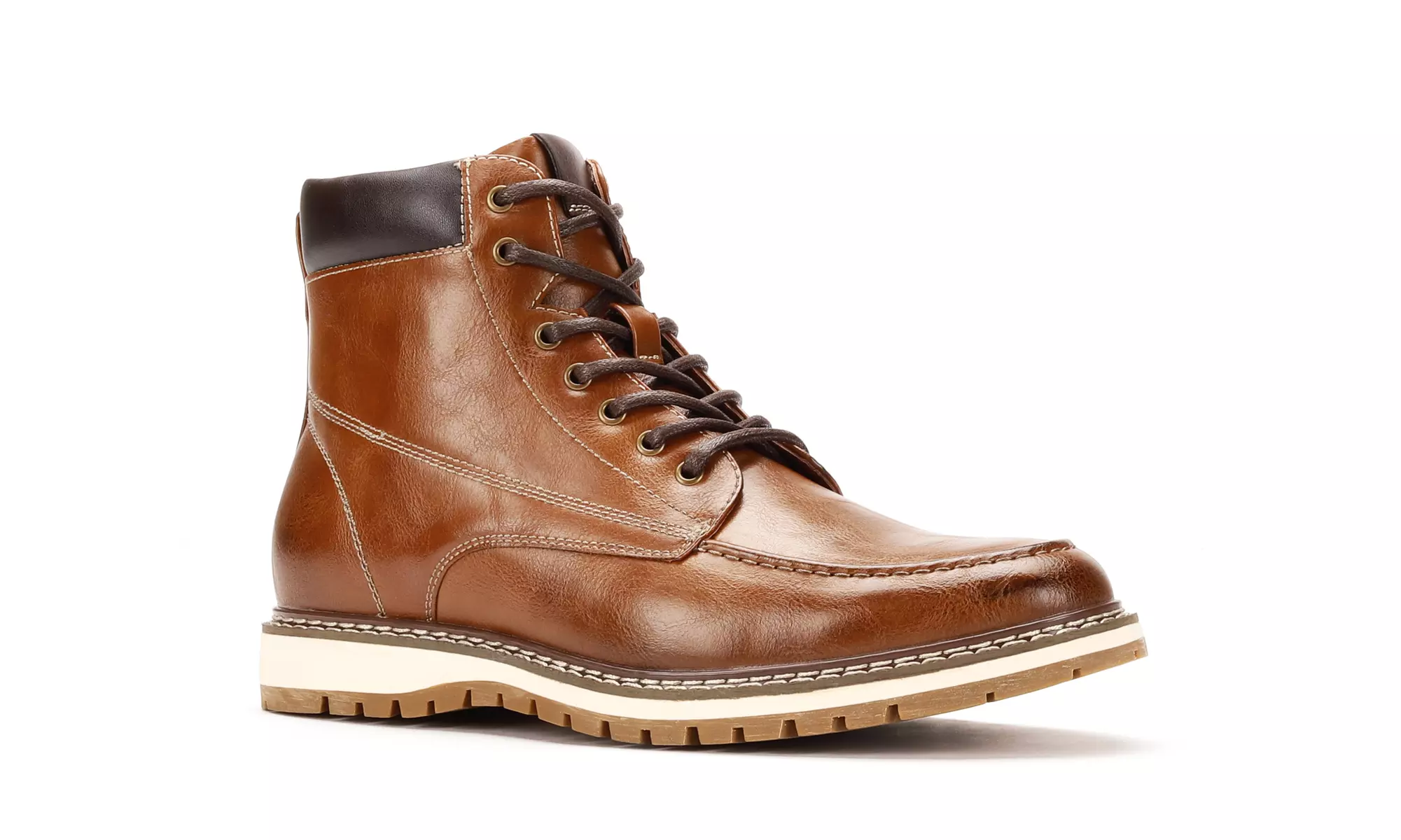 Men's Casual Moc Toe Boot with Zipper (Sizes 10-13) - Second Medium