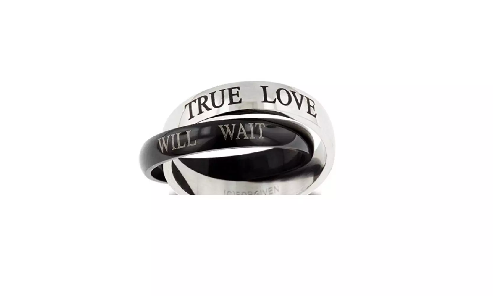 Forgiven Jewelry 230290 Ring Purity Love Will Wait Black Silver - Primary Image