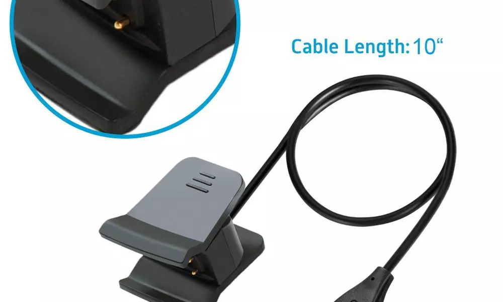 Insten Black USB Charging Dock Cradle Charger Adapter For Fitbit Alta HR - Second Medium