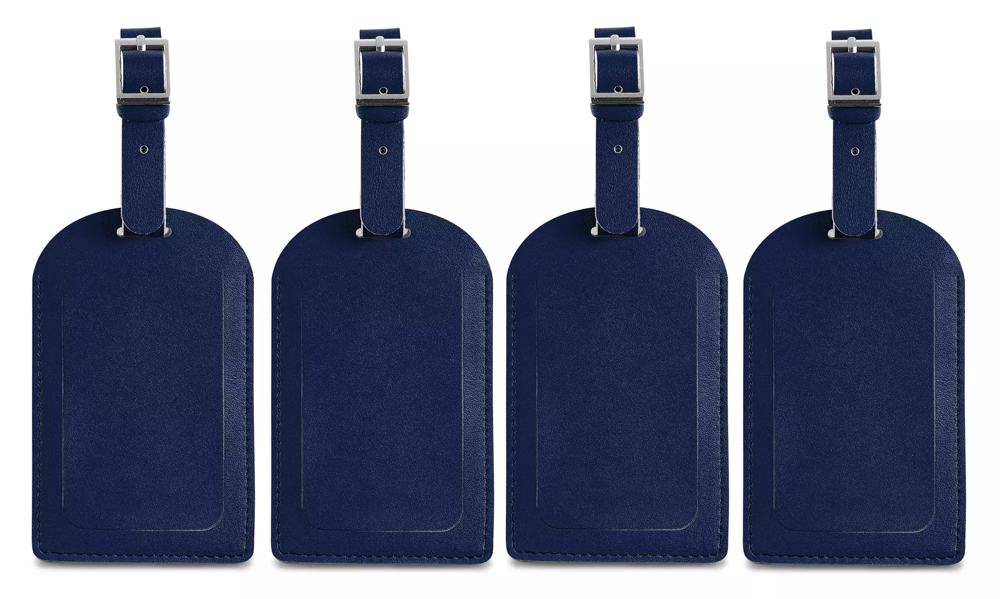 Faux Leather Luggage Travel Bag Tags  (1- or - 4 Pack)
