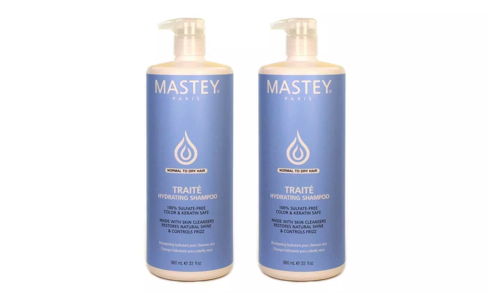 Mastey Traite Hydrating Shampoo 33 Oz Sulfate Free, Pack of 2 Bottles - Primary Image