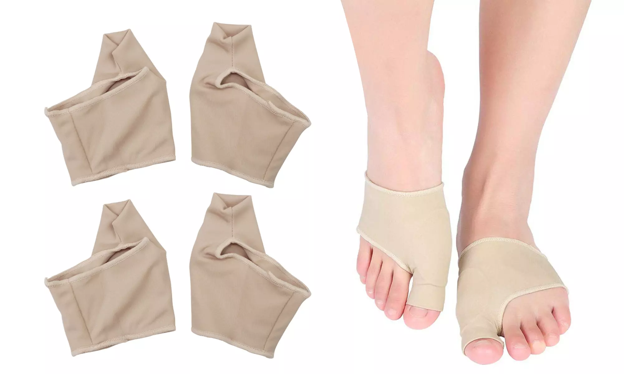 2 Pair Bunion Corrector Foot Pain and Hallux Valgus Relief Protector Sleeves - Primary Image