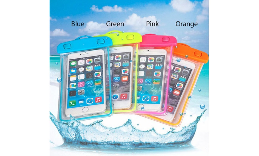 Image 1: Ever-glow water proof pouch for your smart phone and essentials