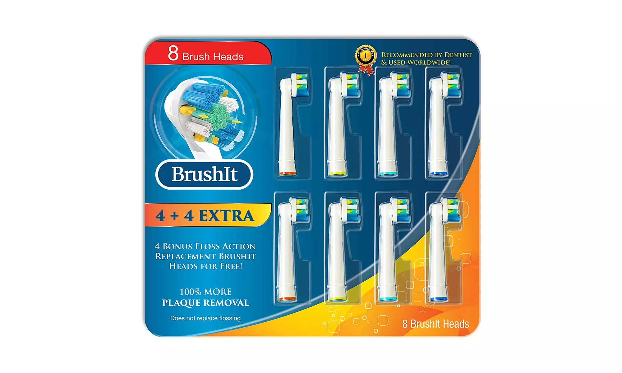 Replacement Brush Heads Refill Compatible With Oral B Braun Electric Toothbrush - Primary Image