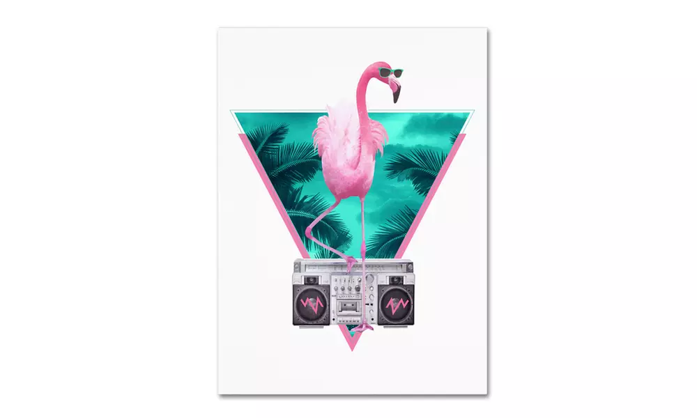 Robert Farkas 'Miami Flamingo' Canvas Art - Primary Image