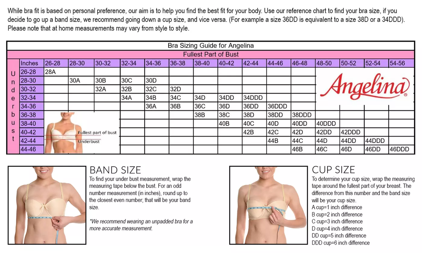 Angelina Wired Front Closure Bra (6-Pack) - Second Medium