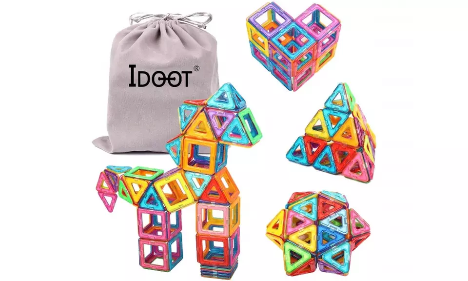 idoot Magnetic Tiles Building Blocks Set Educational Toys for Kids - Primary Image