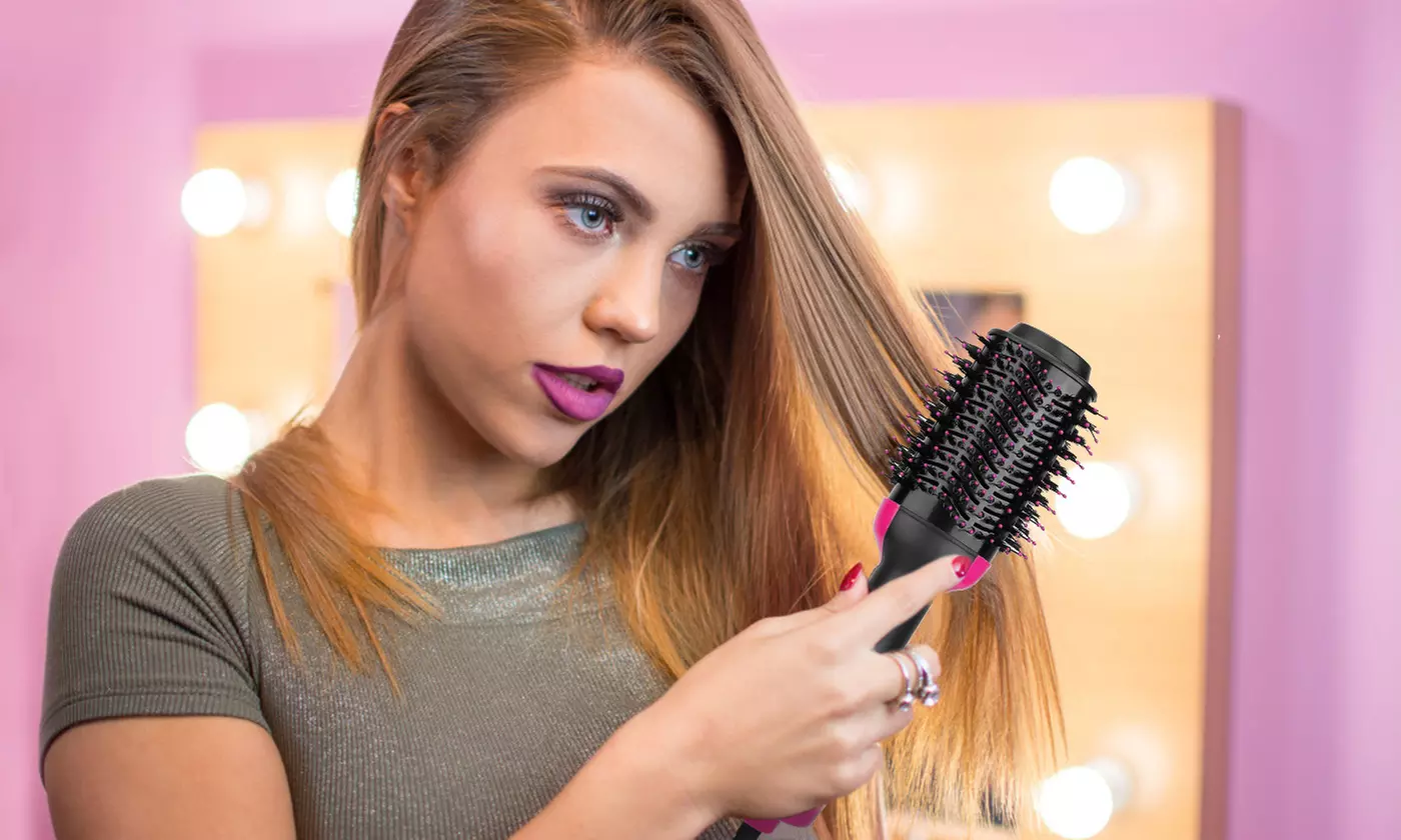 iMounTEK 4-in-1 One Step Hot Air Hair Dryer Brush and Volumizer Comb for Styling