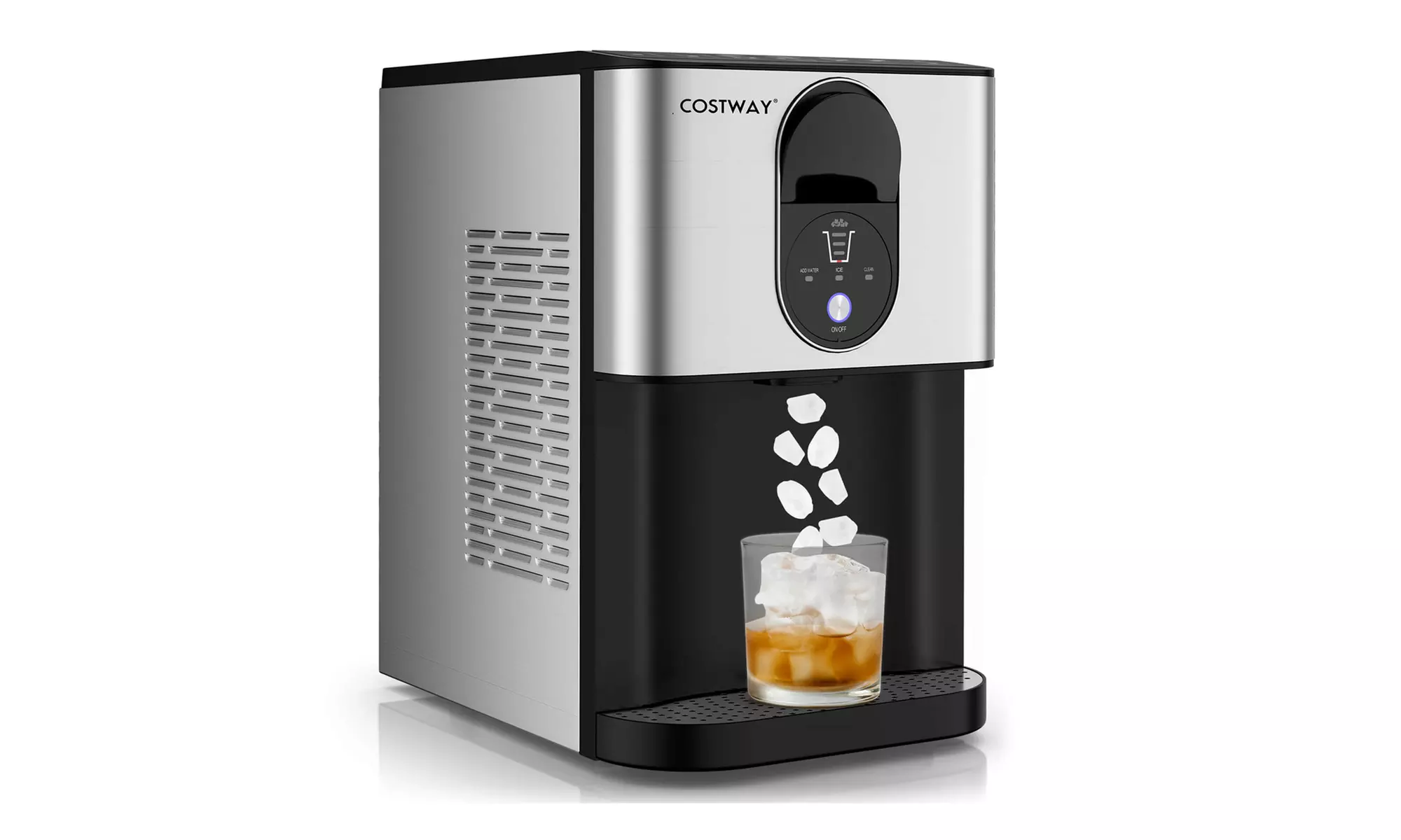 Costway 56 lbs/24 H Pebble Chewable Countertop Nugget Ice Maker
