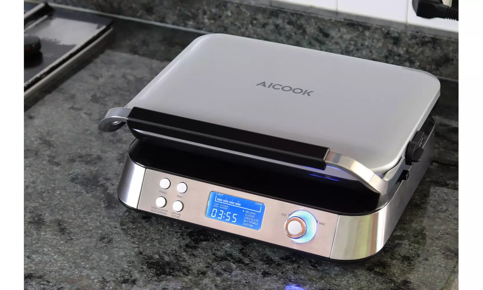 Waffle Maker Belgian 1600w Smart Pro Waffle Iron with LCD Display