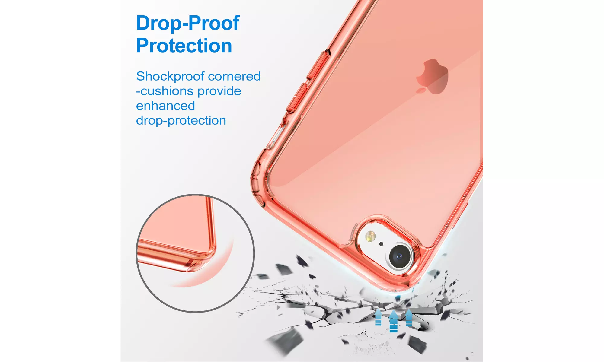 3-Way Metal Kickstand Case for Apple iPhone SE 3/2, iPhone 8/7, Bumper Cover