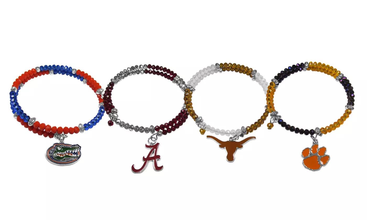 NCAA Crystal Memory Wire Bracelets (2-Pack of your favorite team!) - Primary Image