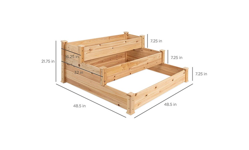 Up To 58% Off on 3-Tier Fir Wood Raised Garden... | Groupon Goods