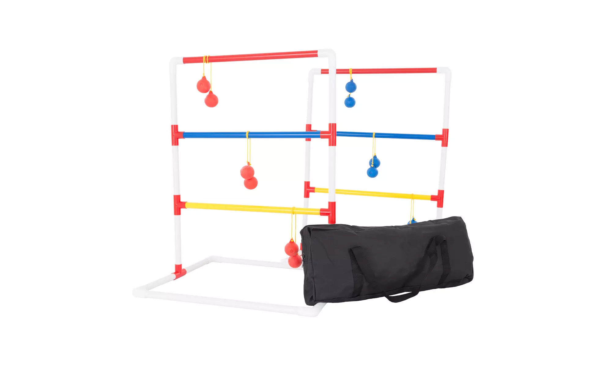 Ladder Toss Outdoor Game Two PVC Game Sets with 6 Bolas and Carrying Case - Second Medium