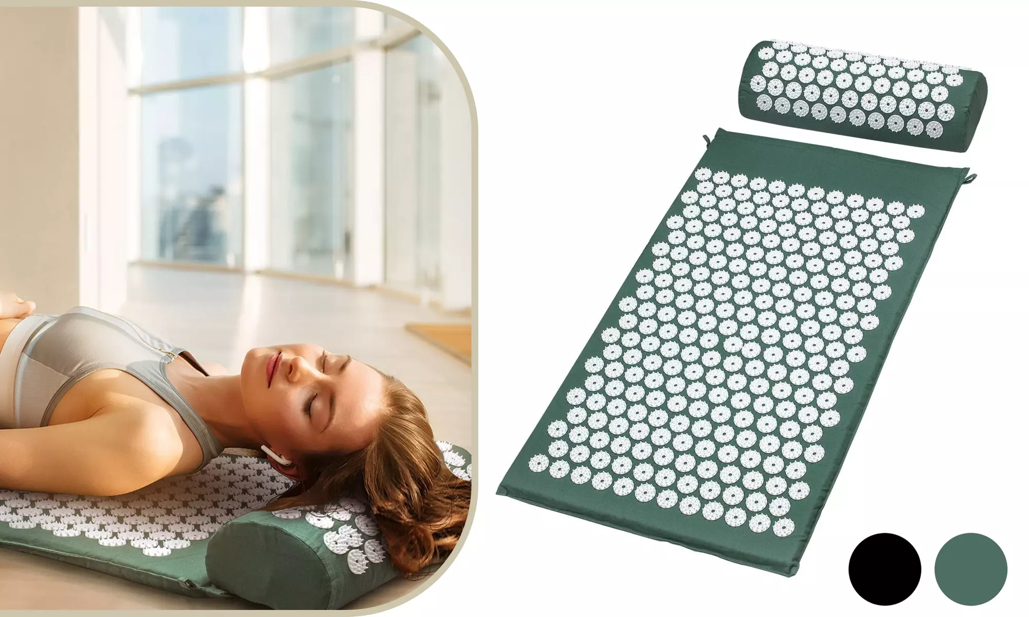 Sivan Acupressure Mat & Pillow Combo Set for Lower Back and Neck Pain Relief - Primary Image
