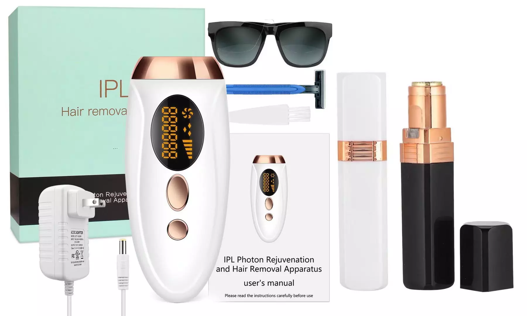 IPL Laser Hair Removal Electric Facial Hair Remover Painless Bikini Hair Trimmer - Primary Image