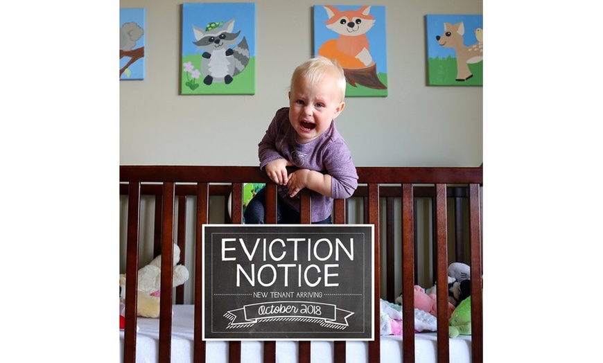 Katie Doodle Pregnancy Announcement Sign, Eviction Notice 