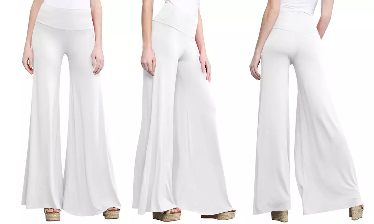 Made by Johnny Women's Casual Comfy Wide Leg Palazzo Pants