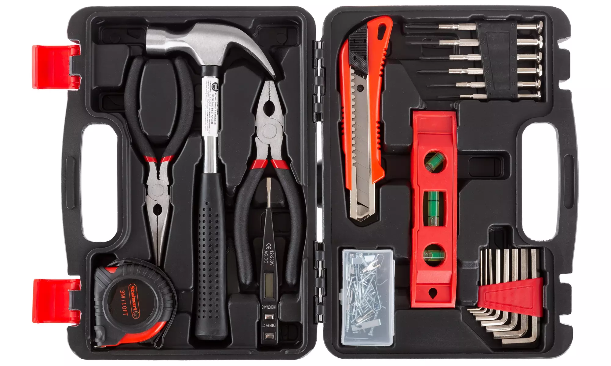 Stalwart Home Hand Tool Sets with Case (Various Sizes Available)