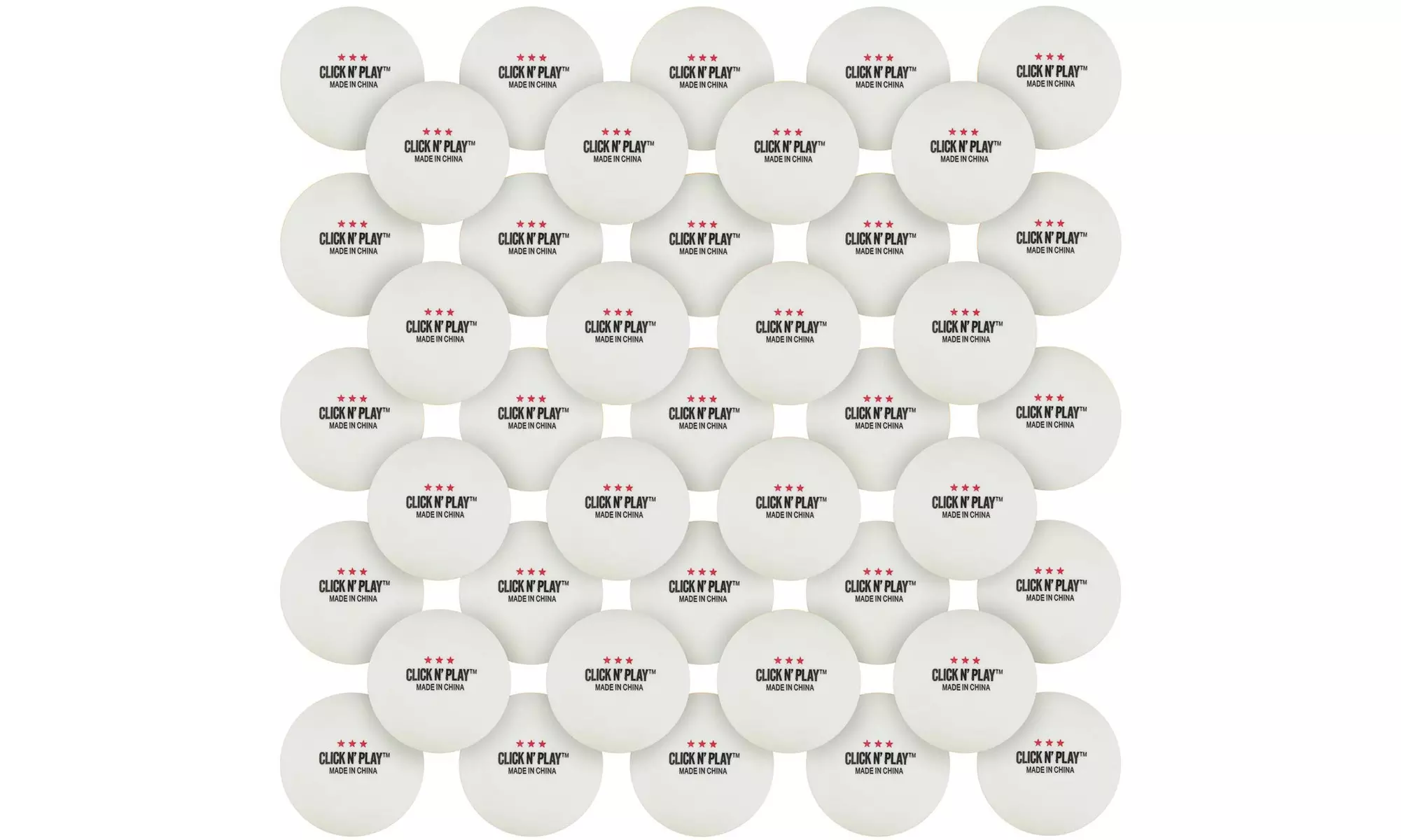 Ping Pong 3-Star Premium Tournament Grade Table Tennis Balls Pack of 50 - Primary Image