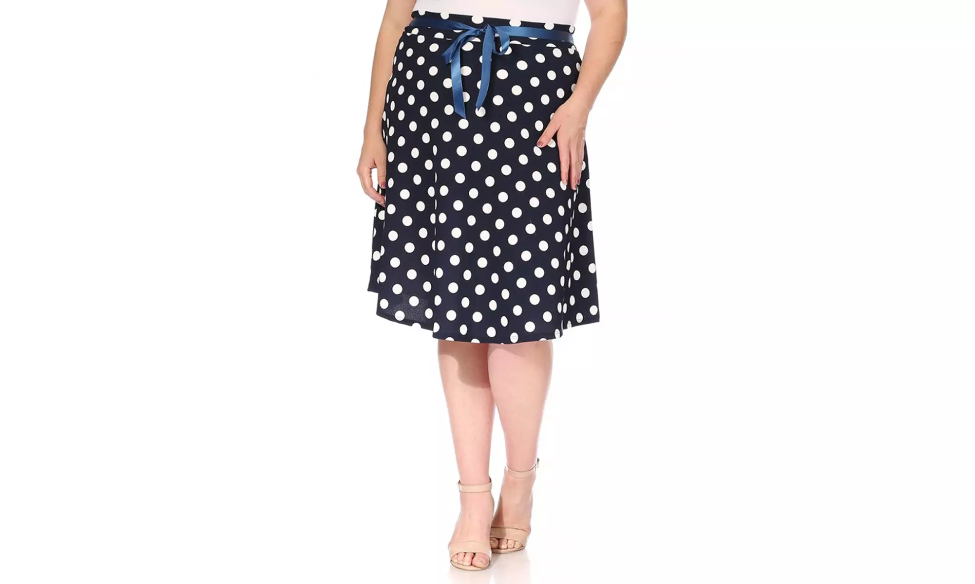 Women's Plus Size High Waist Knee Length Skirts