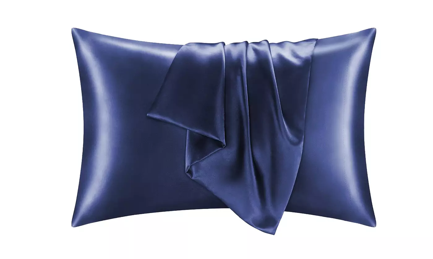 Silk Satin Cooling Pillowcases with Envelope Closure Queen King Size