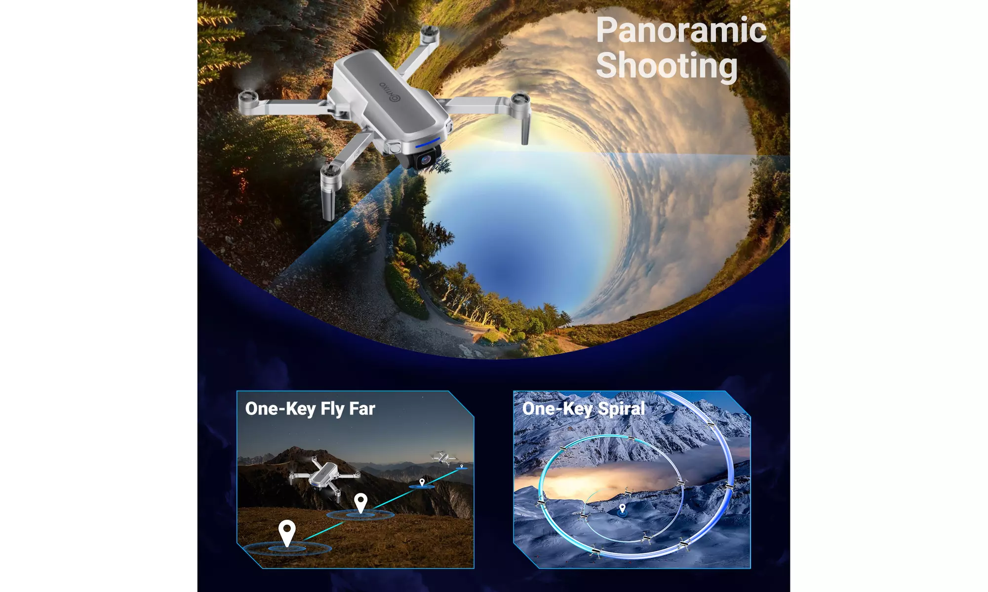 Contixo F28 Foldable GPS Drone 2K FHD Camera with GPS Control and Selfie Mode - Second Medium