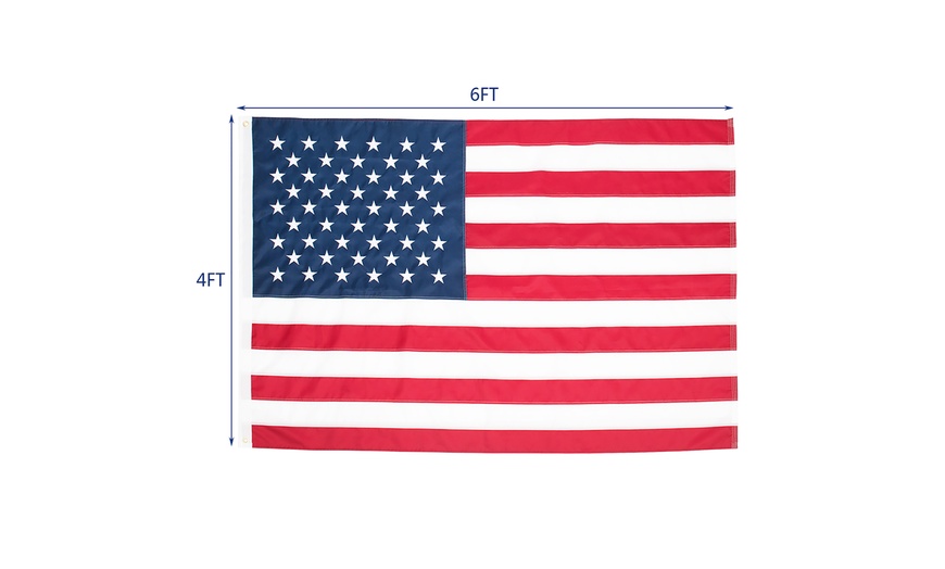 Costway American Flag 4 x 6FT US Oxford Fabric Flag Embroidered | Groupon