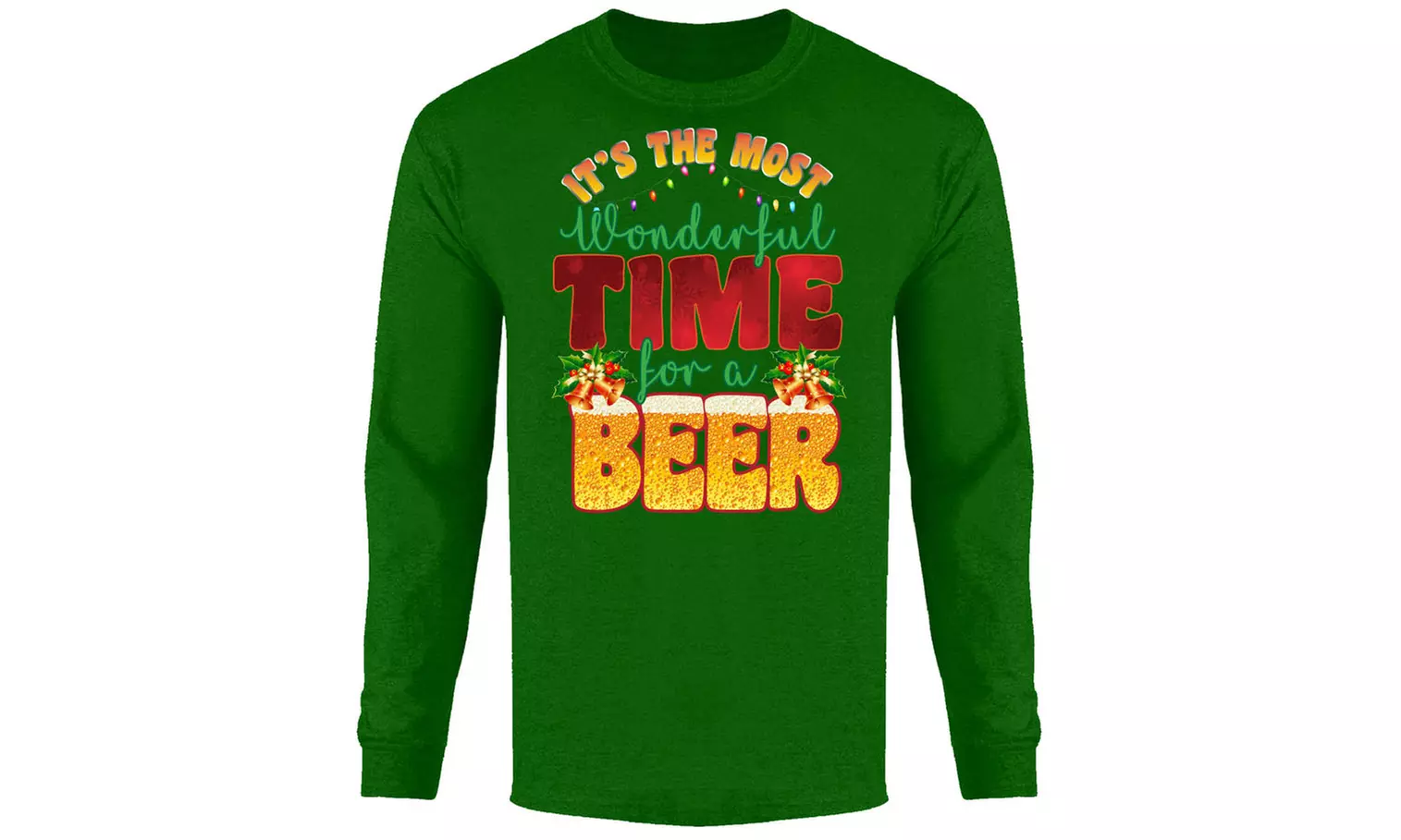 Men's Christmas Spirit Holiday Festive Long Sleeve Shirt (S-2XL)