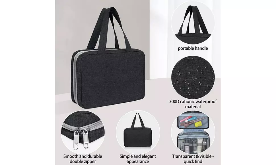 Hanging Toiletry Bag Tote Bag Makeup Cosmetic Bag Capacity Travel Organizer