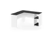 Furinno Indo L-Shaped Desk with Bookshelves, White - Second Medium