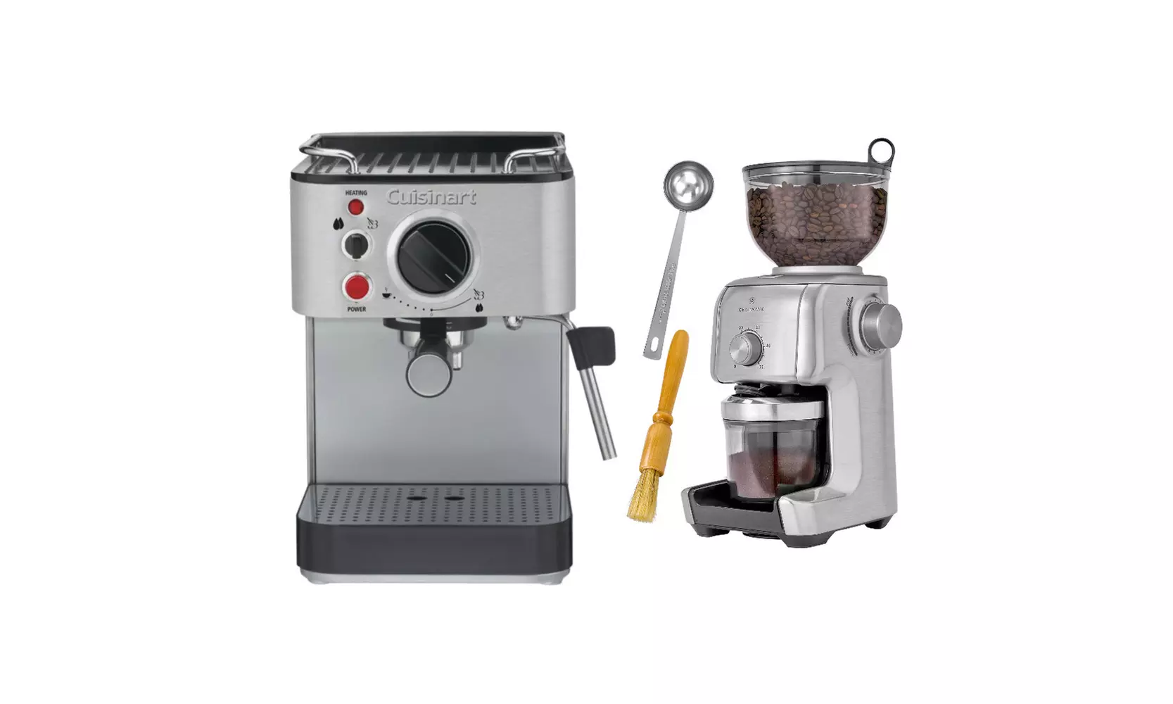 Cuisinart EM-100 Stainless Steel Espresso Maker with Conical Burr Coffee Grinder - Primary Image