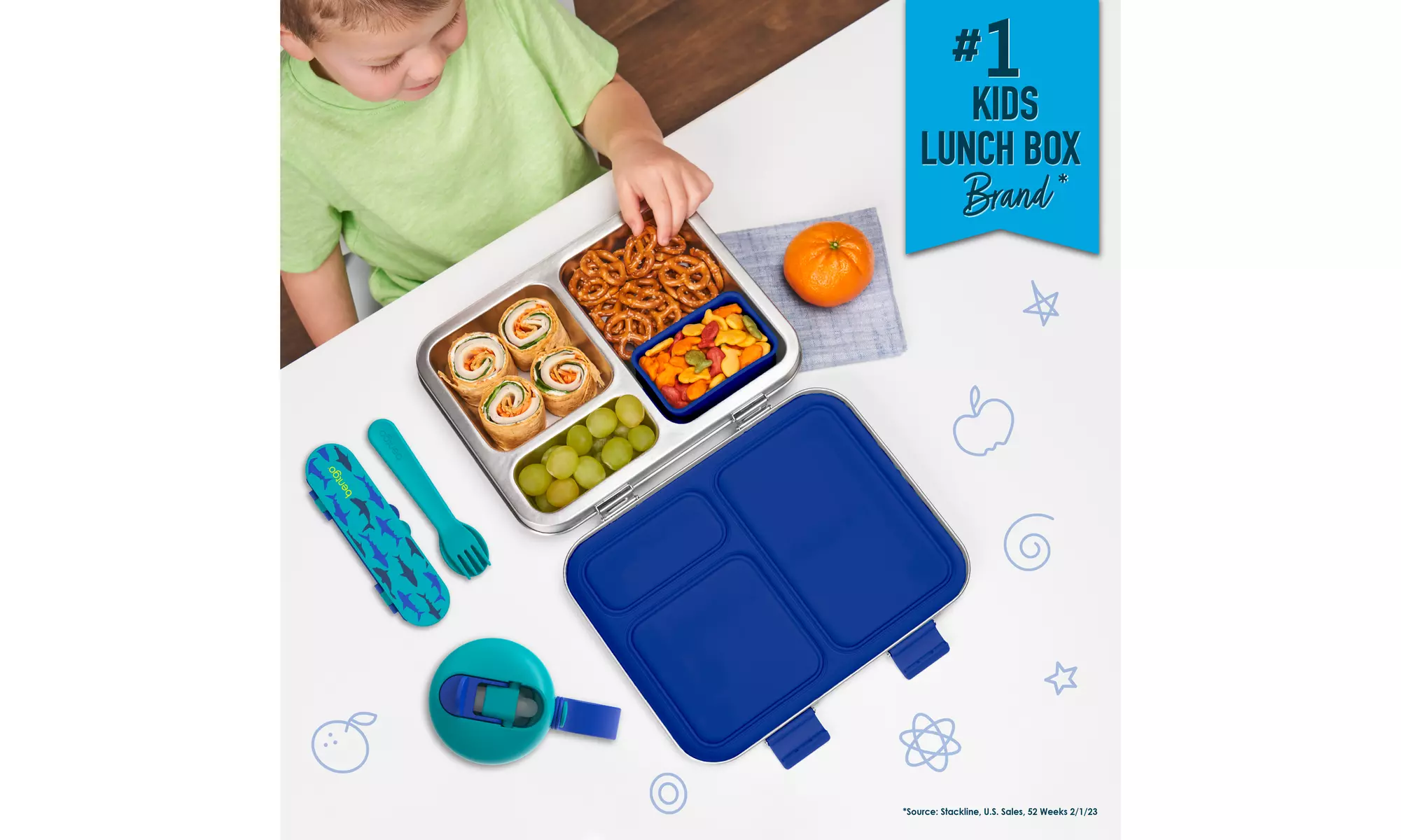 Bentgo Kids Stainless Steel Leak-Resistant Lunch Box