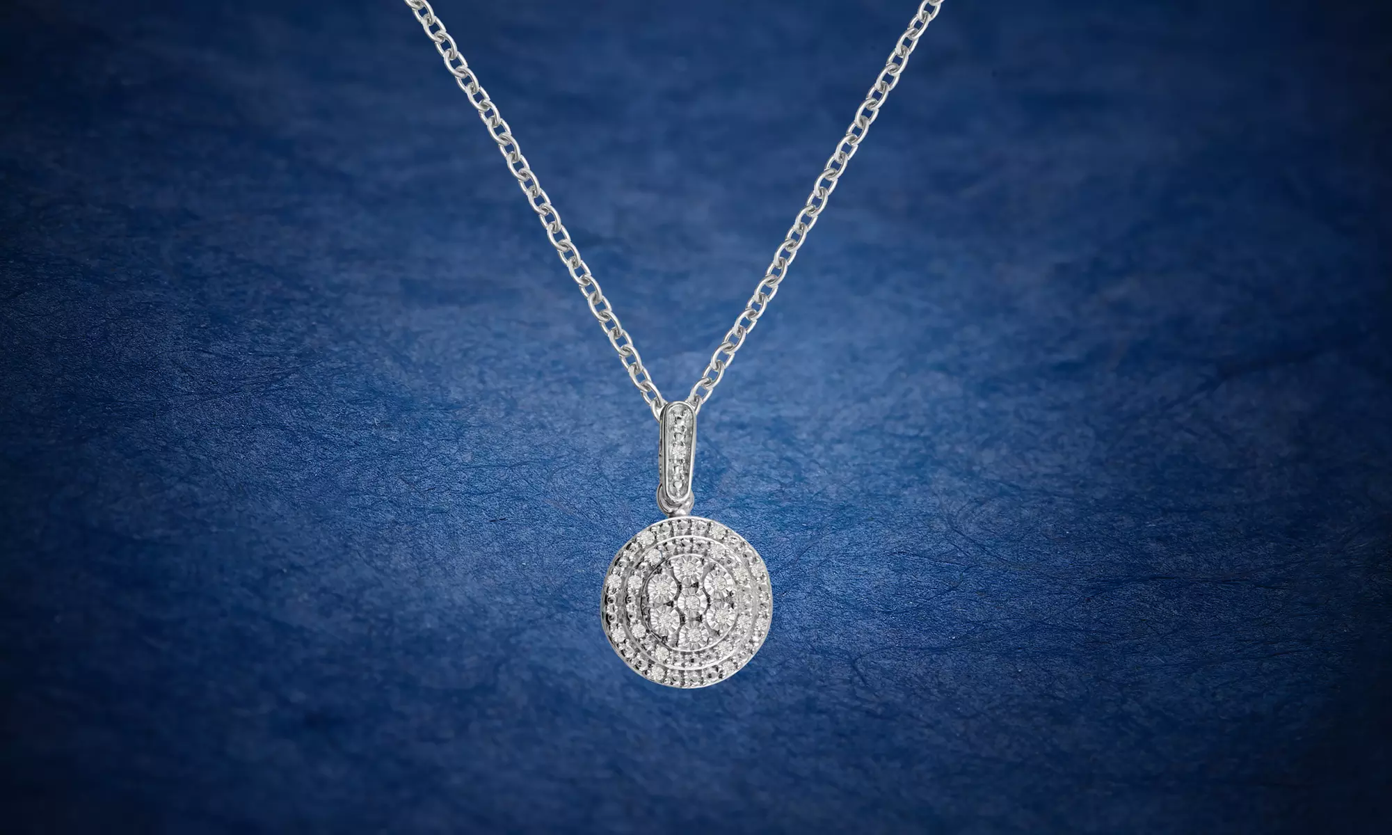 1/10 Cttw Diamond Cluster Pendant In Sterling Silver By DiamondMuse - Primary Image